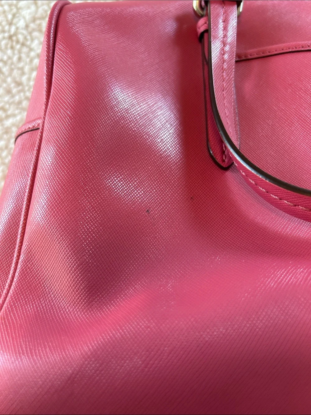 Coach Pink Leather Top-Handle and Crossbody Satchel